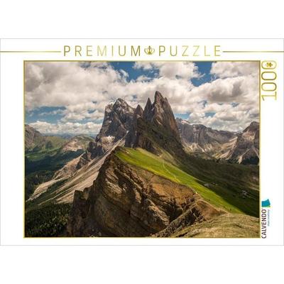 CALVENDO Puzzle Seceda Berg, Gröden | 1000 Teile Lege-Größe 64x48cm Foto-Puzzle für glückliche Stunden