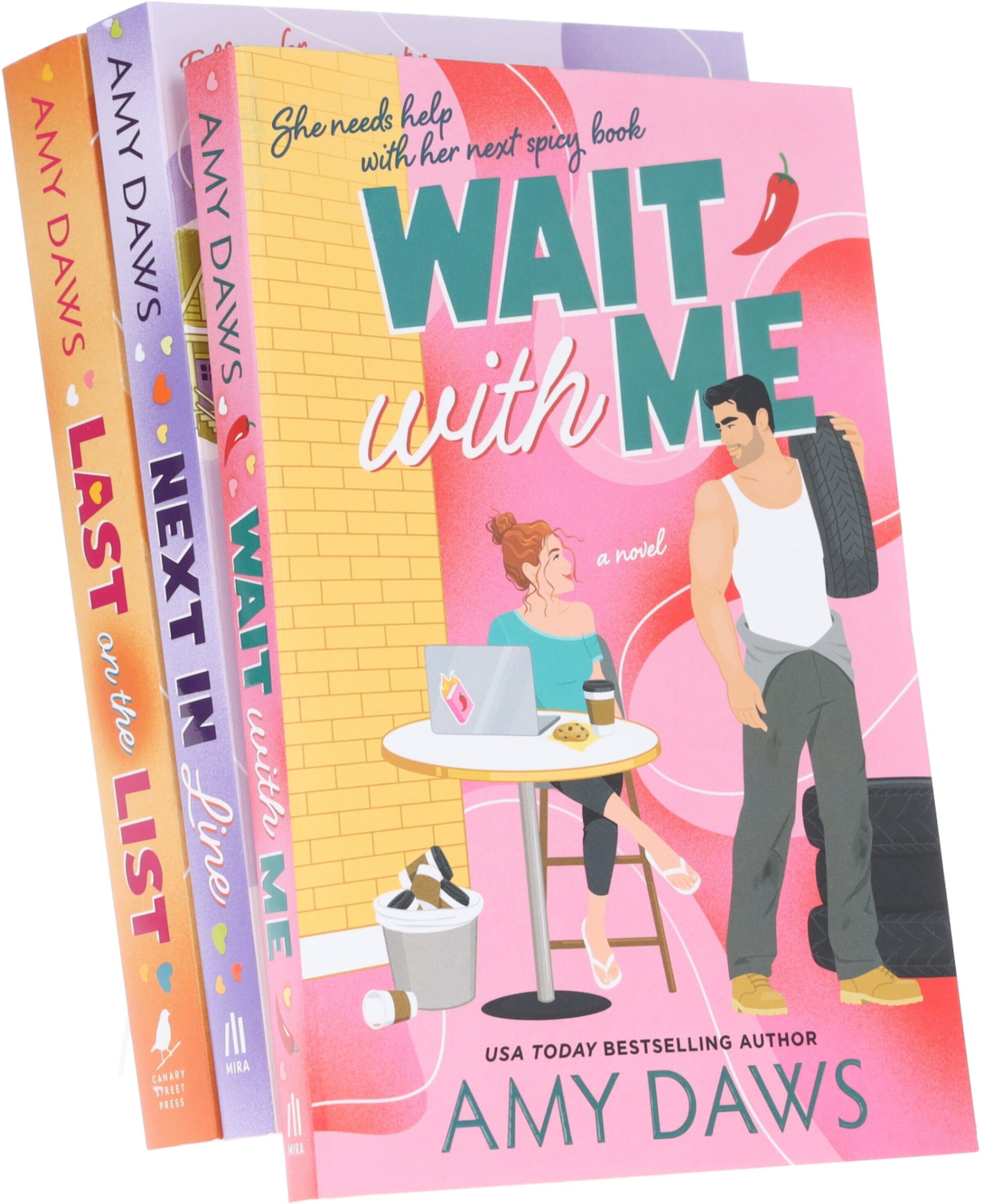 Wait With Me Series by Amy Daws 3 Book Sprayed Edges Collection Set - Fiction - Paperback Mira Books
