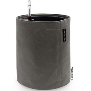 Lechuza Übertopf TRENDCOVER 23, anthrazit, Ø 23 x 27 cm, aus Kunstleder, für innen, mit Wasserspeicher und Innentopf