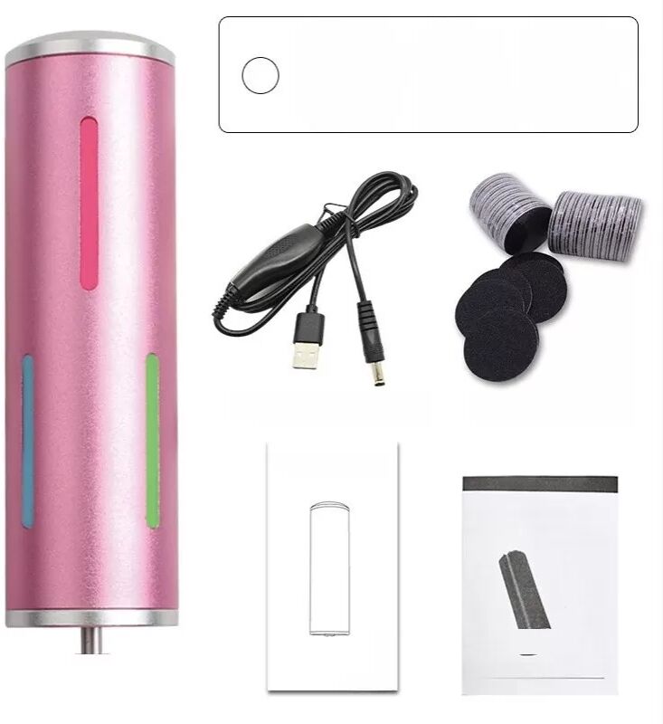 INF Elektrischer Hornhautentferner mit variabler Geschwindigkeit, 5V EU-Ladegerät & Kabel Rosa