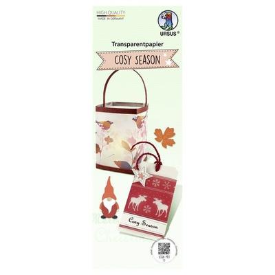 URSUS Basispapiere Transparentpapier Cosy Season, 10 x 27 cm, 100 Blatt