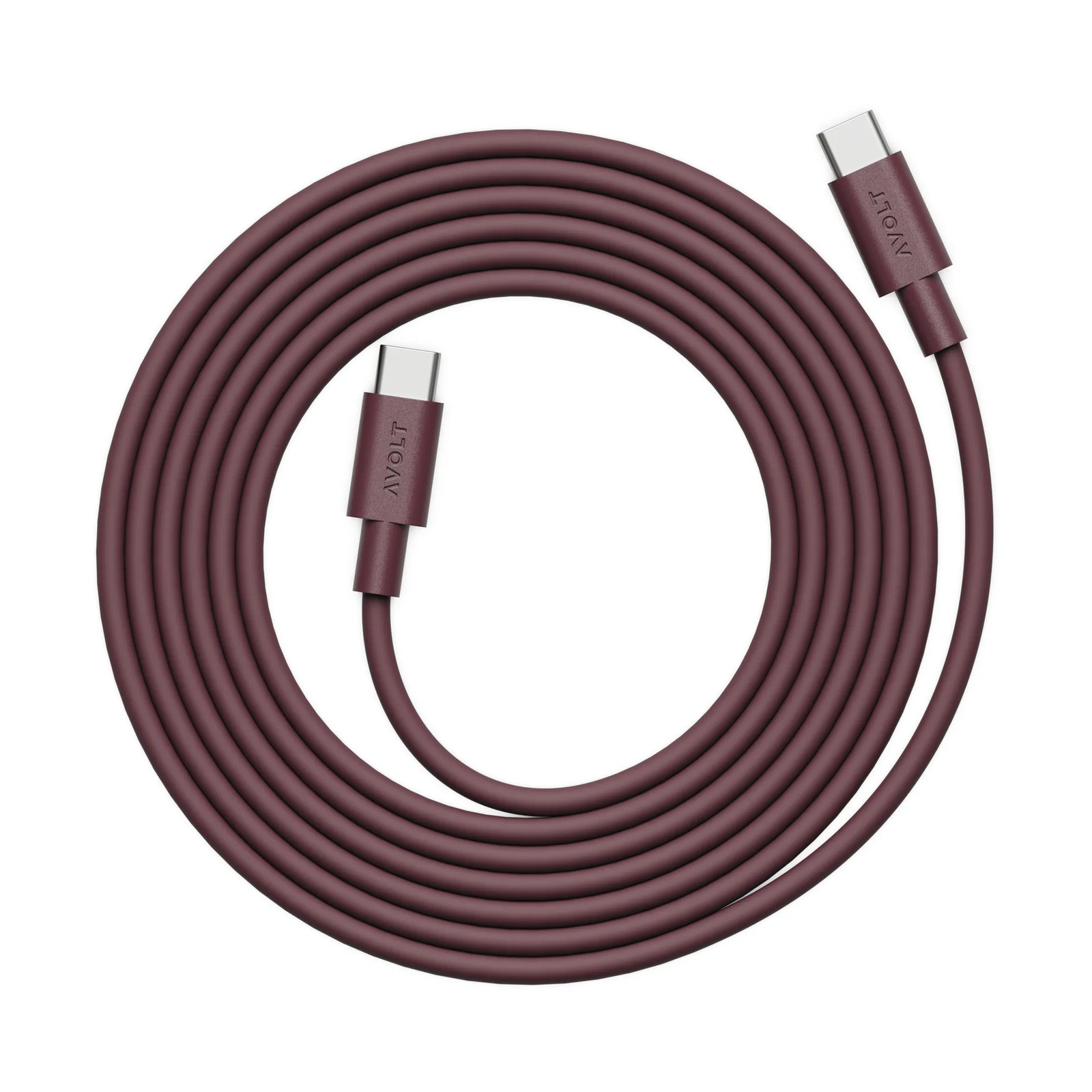 Avolt x Bauhaus-Archiv USB-C naar USB-C kabel Mulberry Red