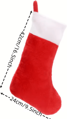 Inspire Curations Large Christmas Stocking Holiday Hanging Decoration For Fireplace And Home a 1pc