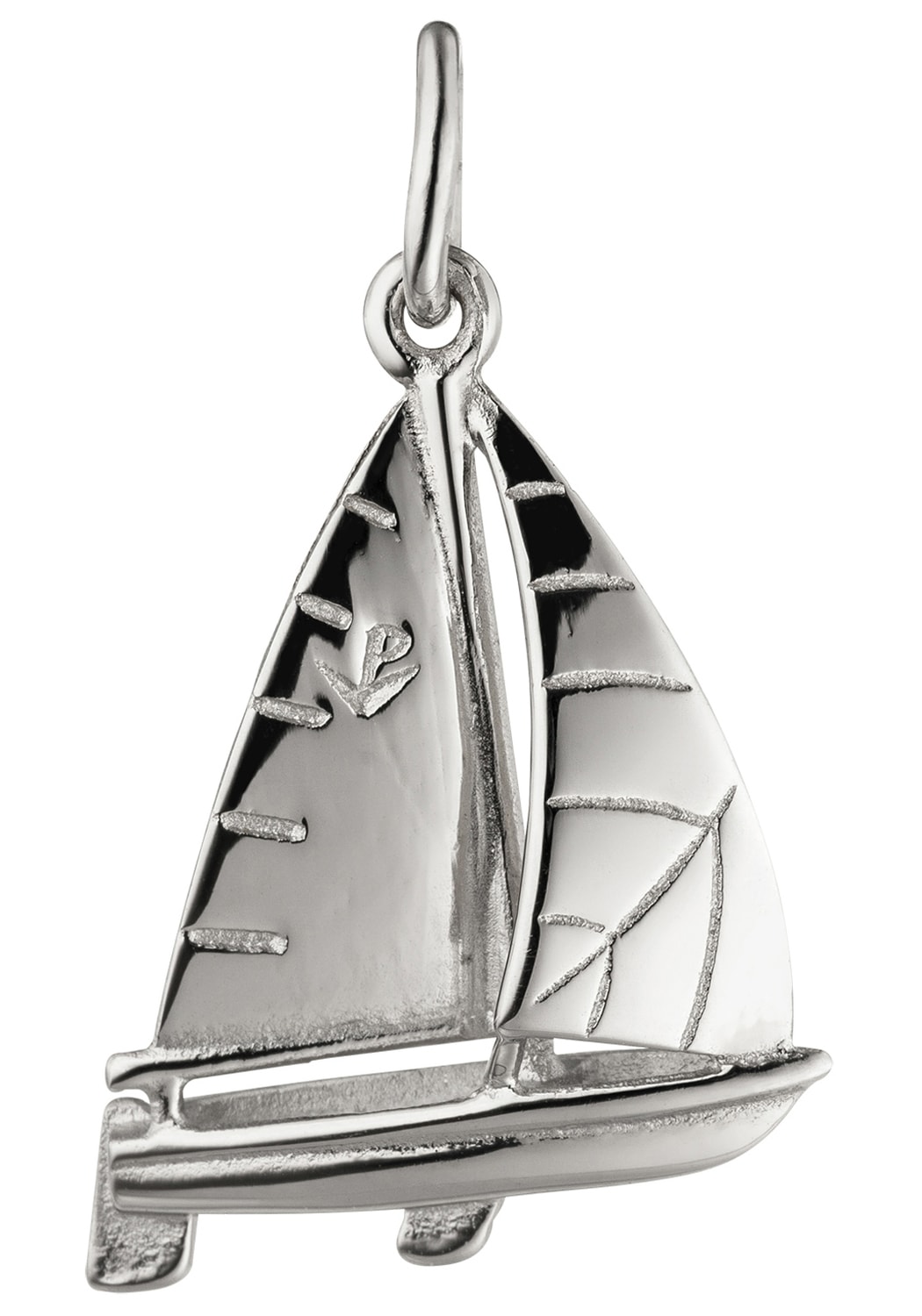 Kettenanhänger JOBO "Anhänger Segelschiff", silber (silber 925), Schmuckanhänger, Damen, Silber 925 (Sterlingsilber), Kettenanhänger, 925 Silber