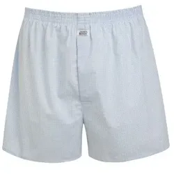 Jockey Woven Poplin Boxer Shorts Weiß kariert Baumwolle Medium Herren