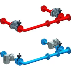 BOSCH Kaskaden-Set BCS-CS18 ,DN 65/80 für 2x300 kW, mit Pumpe und Isolierung