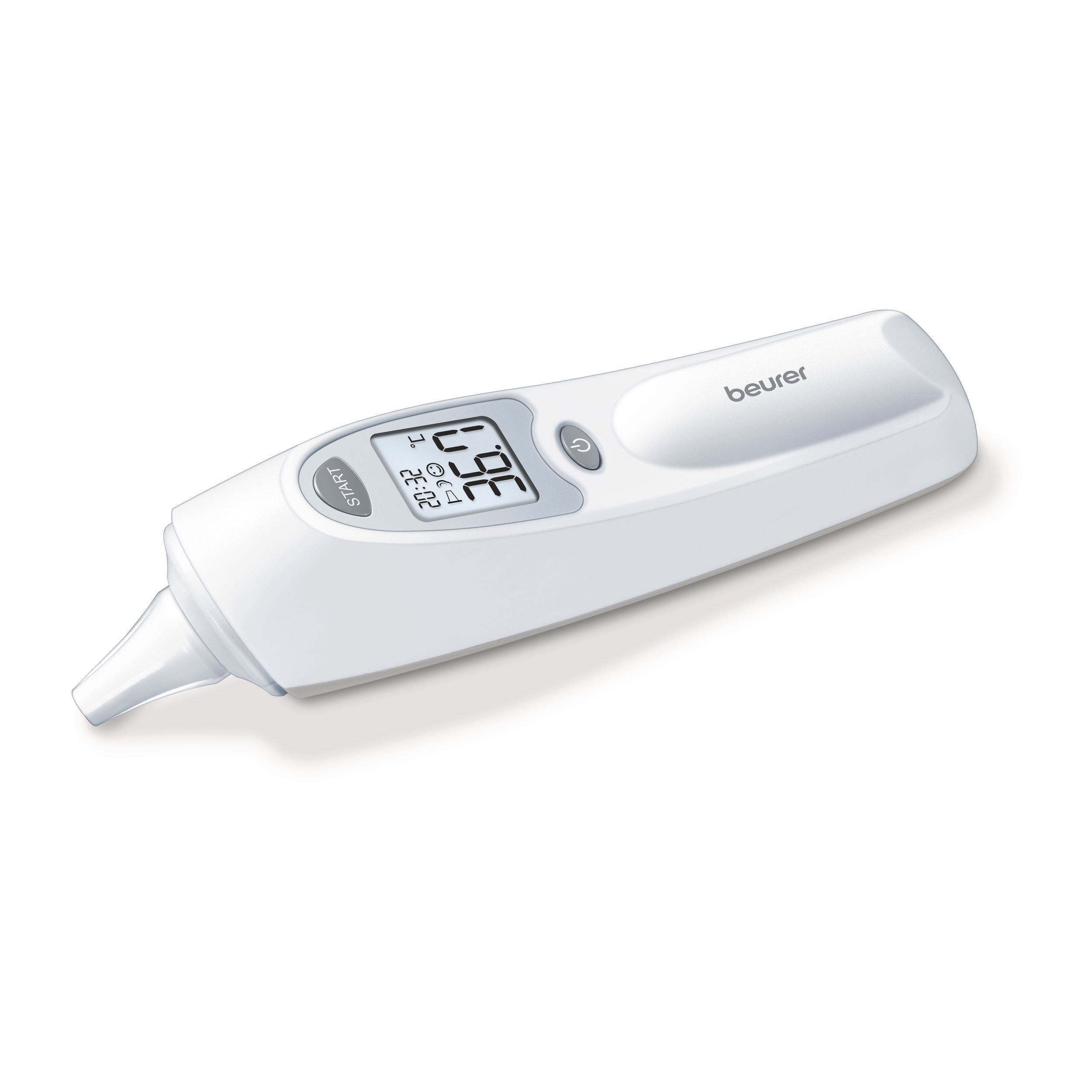 Beurer FT58 Ohrthermometer auswechselbarer Schutzkappe Infrarot-Messtechnik (Weiß) 79533