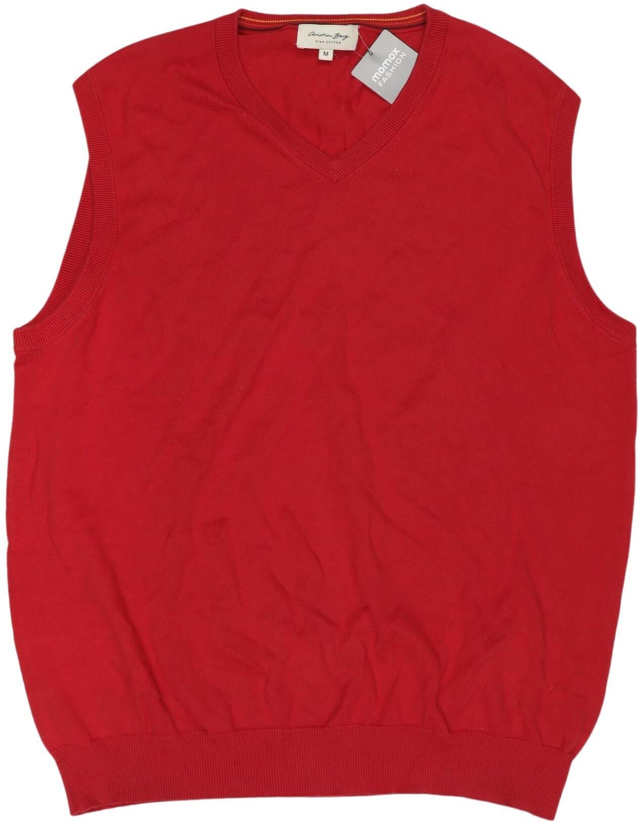 Christian Berg Herren Pullover, Rot, Gr. M, Baumwolle - Second Hand