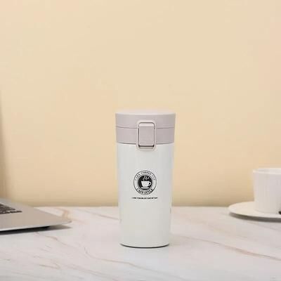 Uplifted Finds 304 Stainless Steel Double Wall Vacuum Mug Leak Proof Thermal Flask 500 Ml white