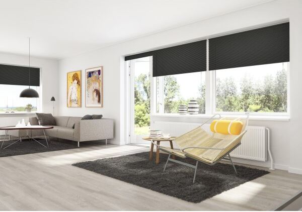 Debel London Plisségardin, 80x130 Cm, Sort