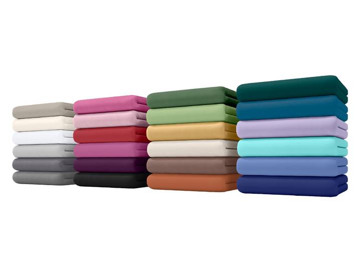 Spannbettlaken BELLANA bellana Melone, 100% Baumwolle, Jersey, bügelfrei , grau, L:140cm, Mako-Jersey, Obermaterial: 100% Baumwolle, Bettlaken, Spannbettlaken, reine Baumwolle, Spannbetttuch für Matratzen bis 25cm Höhe
