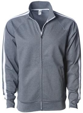 Independent Trading Co. EXP70PTZ Athletic Ltwght Poly Tech Track Jacket in Gunmetal Heather size 2XL   Polyester