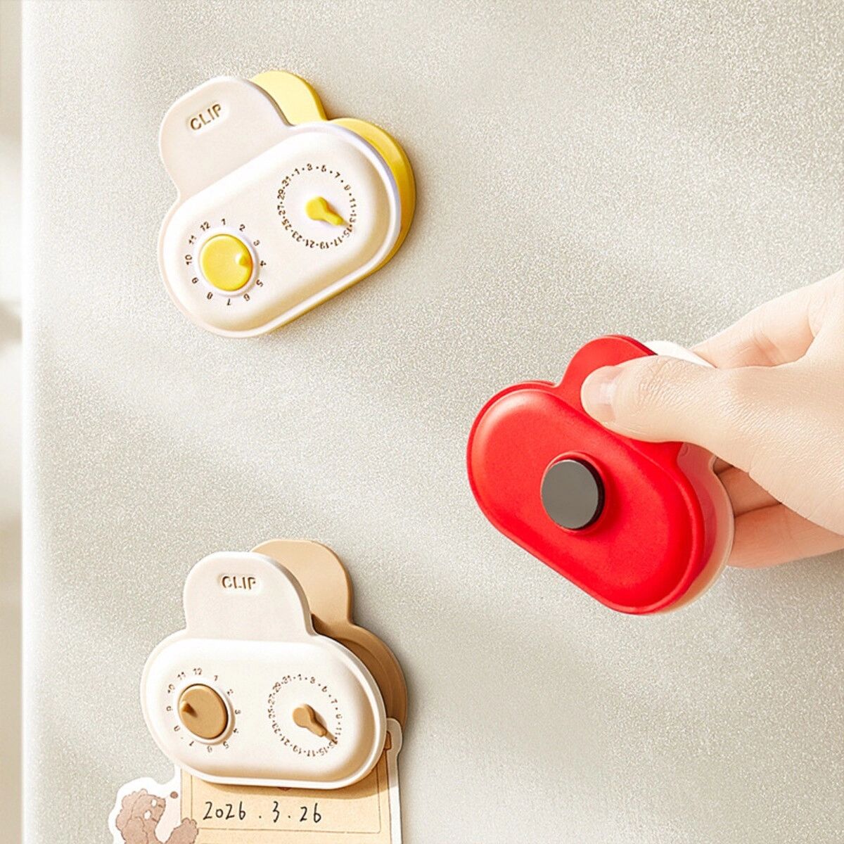 INF Magnetische Verschlussklammern 3er-Pack — Feuchtigkeitsdichte luftdichte Beutelklammern mit Kühlschrankmagnet und