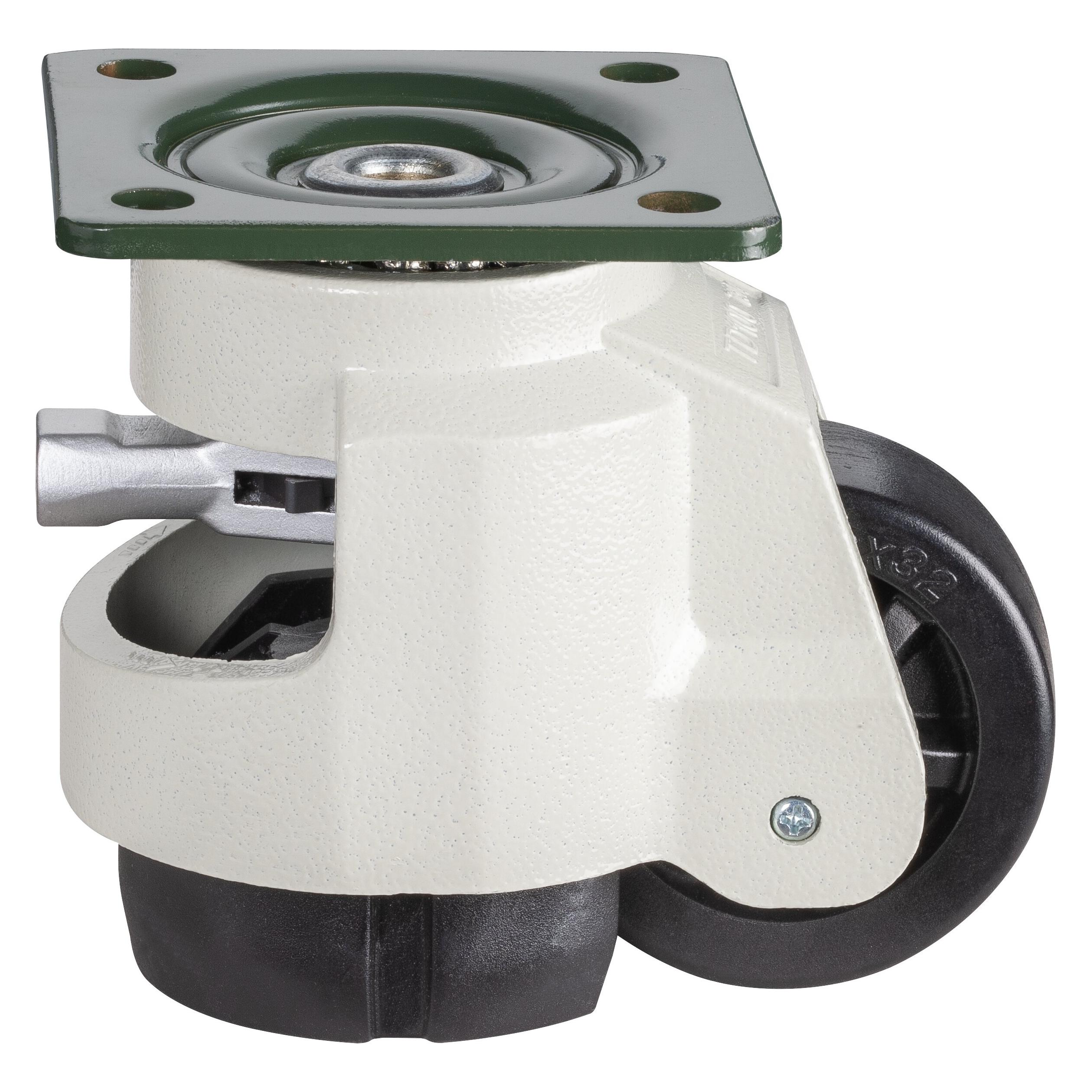 BS Rollen Lenkrolle, W320.A90,mit Feststeller,mit Platte,Ø 75,B 32mm,750kg,Polyamid (228235)