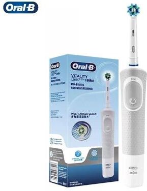 Uplifted Finds Oral B D100 Electric Toothbrush With Timer Waterproof Rechargeable Teeth Cleaning Brush white With 1 Head