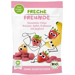 Smoothie-Chips - Banane Apfel & Erdbeere mit Joghurt