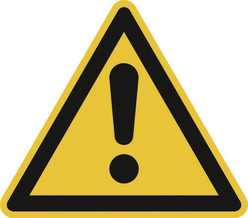 Warnschild Allgemeines Warnzeichen Folie selbstklebend 25mm ISO 7010 44St.