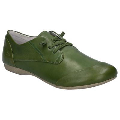 Slipper JOSEF SEIBEL "Fiona 01", Damen, Gr. 40, Leder, grün, Schuhe Slipper, Komfortschuh, Schlupfschuh mit elastischer Zierschnürung