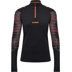 hummel HmlBlaze Pro Training Half-Zip Herren - schwarz/orange - L