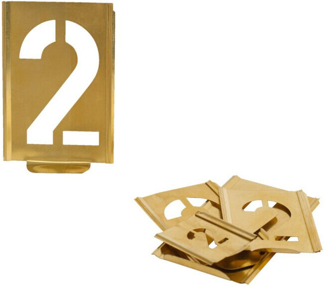 Jeu de gabarits de marquage 327 chiffres 0-9 caractères hauteur 100mm feuille spéciale TURNUS ; KUKKO (327-100-Z)
