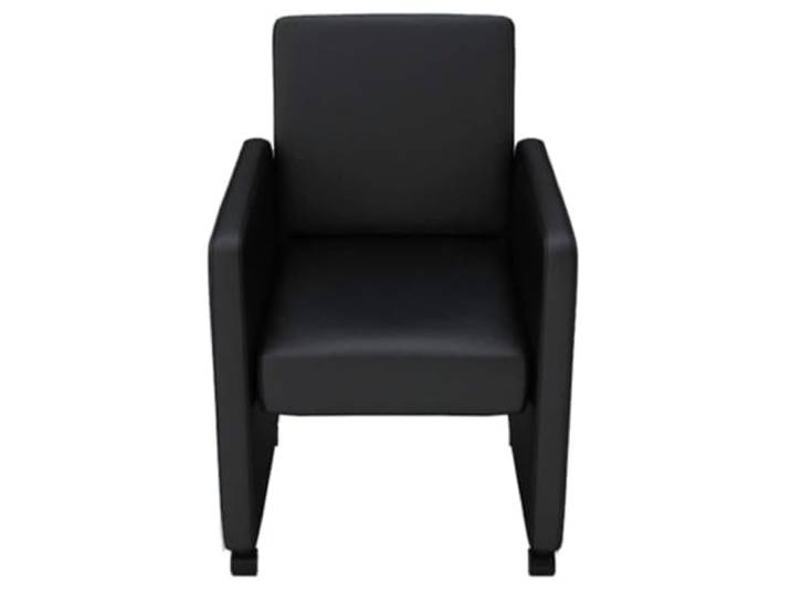 NKOPPFG Esszimmerstühle 4 STK. Schwarz Kunstleder Dick gepolstert, ergonomisch, robust, max. 110 kg pro Sitz, langlebig