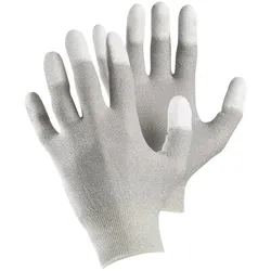 ESD-Nylon/Kohlefaser Feinstrickhandschuhe 810 grau - 6 (XS)