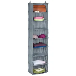 Relaxdays Hängeregal Kleiderschrank 8 Fächer Grau