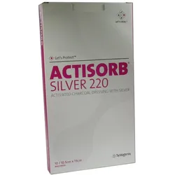 Actisorb 220 Silver 10,5x19 cm steril Ko 10 St