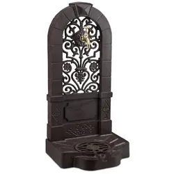Relaxdays Standbrunnen Antik Dunkelbraun,Gold