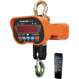 Unicraft Kranwaage KW100, mit Tara-Funktion, Teilung bis 10 kg, mit Fernbedienung, akkubetrieben, LED-Display, bis 10000 kg