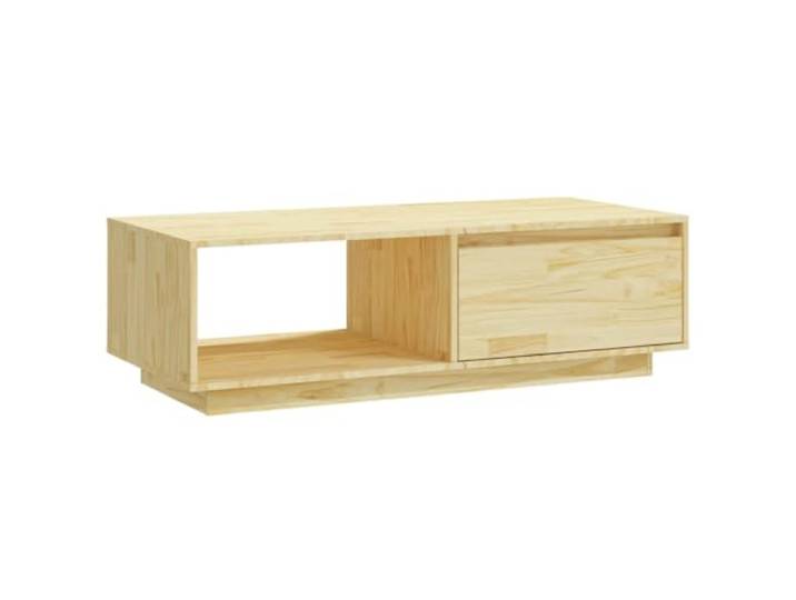 Beistelltisch, 110 x 50 x 33,5 cm, aus massivem Kiefernholz, mit Ablage