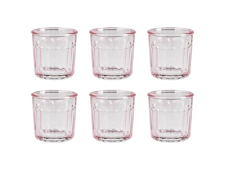 Verres BARETTO - Lot de 6 10 x 10 x 10cm 0.38 Rose foncé/Rose