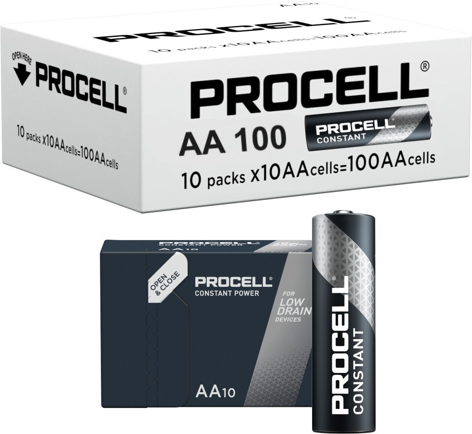 Duracell Procell Constant AA LR6 PC1500 Batteries   Bulk Box of 100