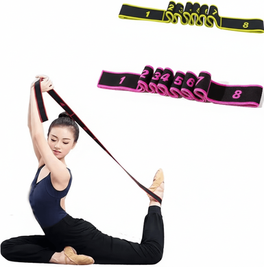 Inspire Daily Merch Fitness Resistance Band Yoga Elastic Stretch Belt, Exercise Pull Strap For Pilates Dance Gymnastics Body Building pink