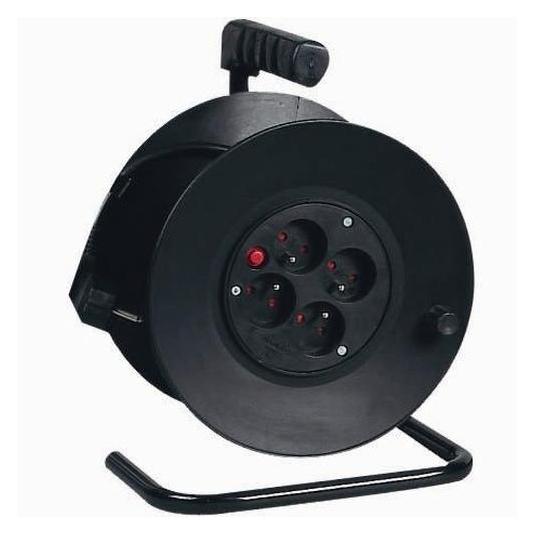 PremiumCord PPB-01-25 power extension 4 AC outlet(s) Black (4x, CEE 7/4, 25 m) (PPB-01-25)