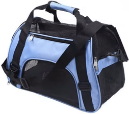Inspire Curations Portable Mesh Pet Carrier Bag Cat Travel Carrier For Comfortable Trips & Everyday Adventures blue l