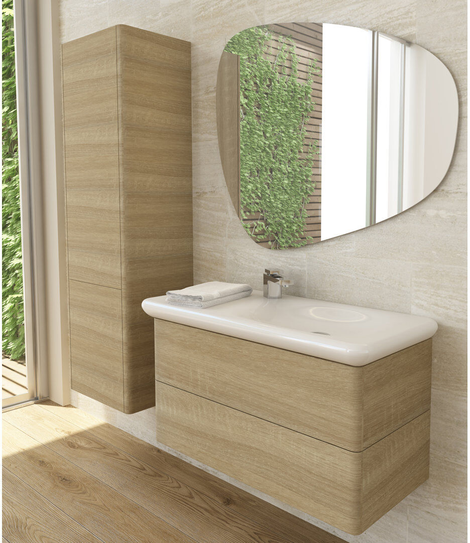 Bocchi Fenice Vanity Basin - 90x46cm 0TH Gloss Mandarin Yellow