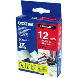 BROTHER TZe-435 weiss auf hard rot 12mm
