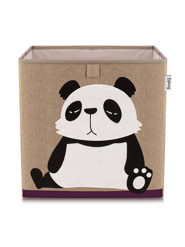 Lifeney Aufbewahrungsbox "Panda" in Hellbraun/ Weiß - (B)33 x (H)33 x (T)33 cm - onesize