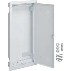 Hager VU48WWV Multimediaverteiler für Homeway, Unterputz, 4-reihig, geschlitzte Kunststofftür