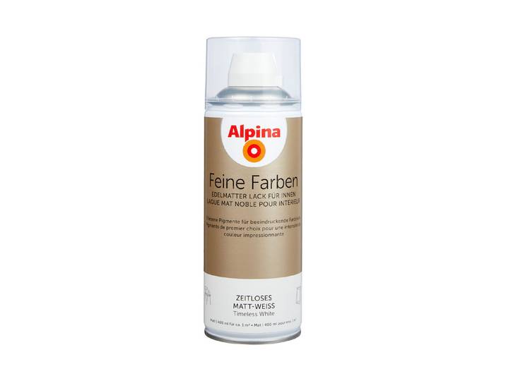 Alpina Sprühlack Feine Farben Zeitloses Matt-Weiss Weiss 0.4 l Edelmatt