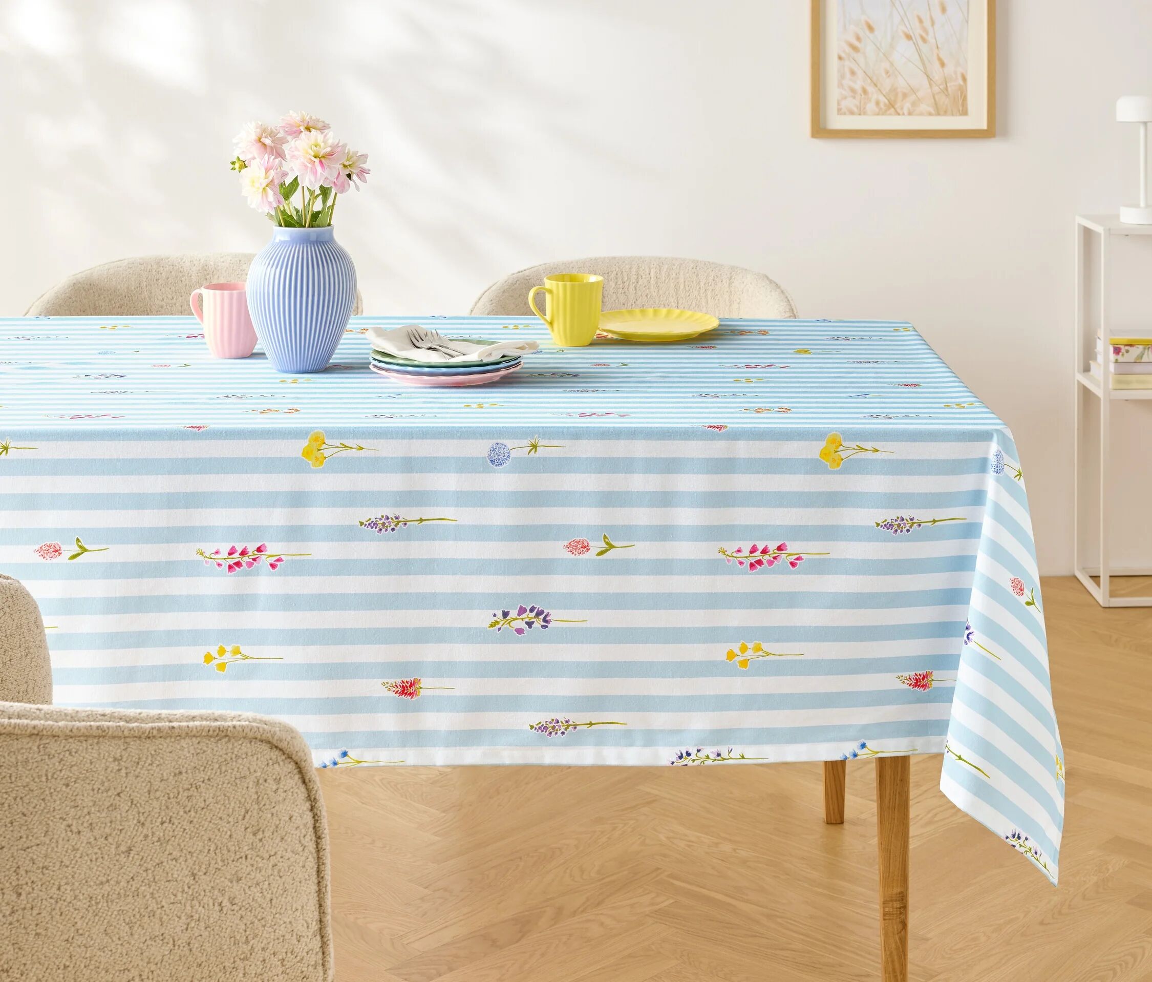 Tchibo - Baumwoll-Tischdecke - hellblau