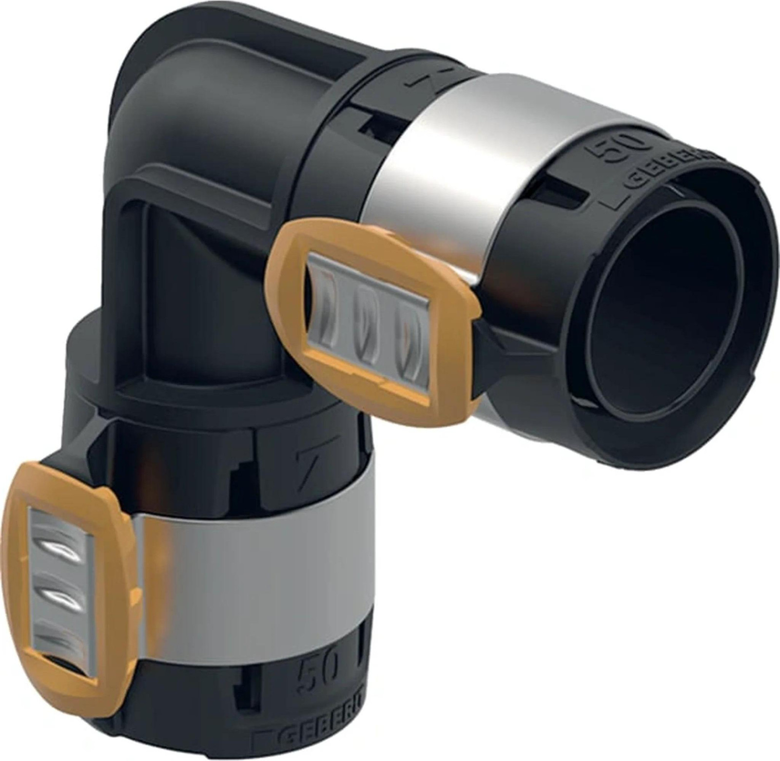 Geberit GE FlowFit bocht, 90 graden, PPSU, 63 mm, 1 stuk