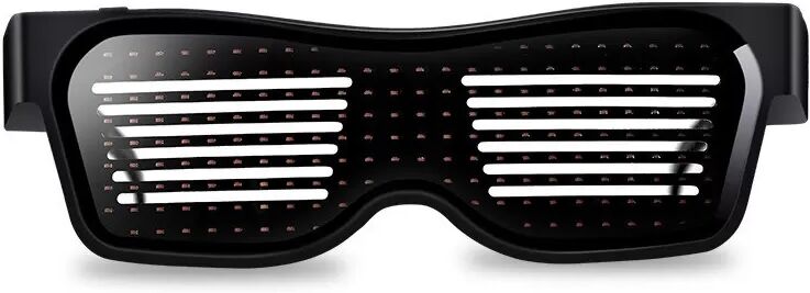 INF Bluetooth APP-gesteuerte LED Party Brille - Anpassbare Leuchtbrille Weiß
