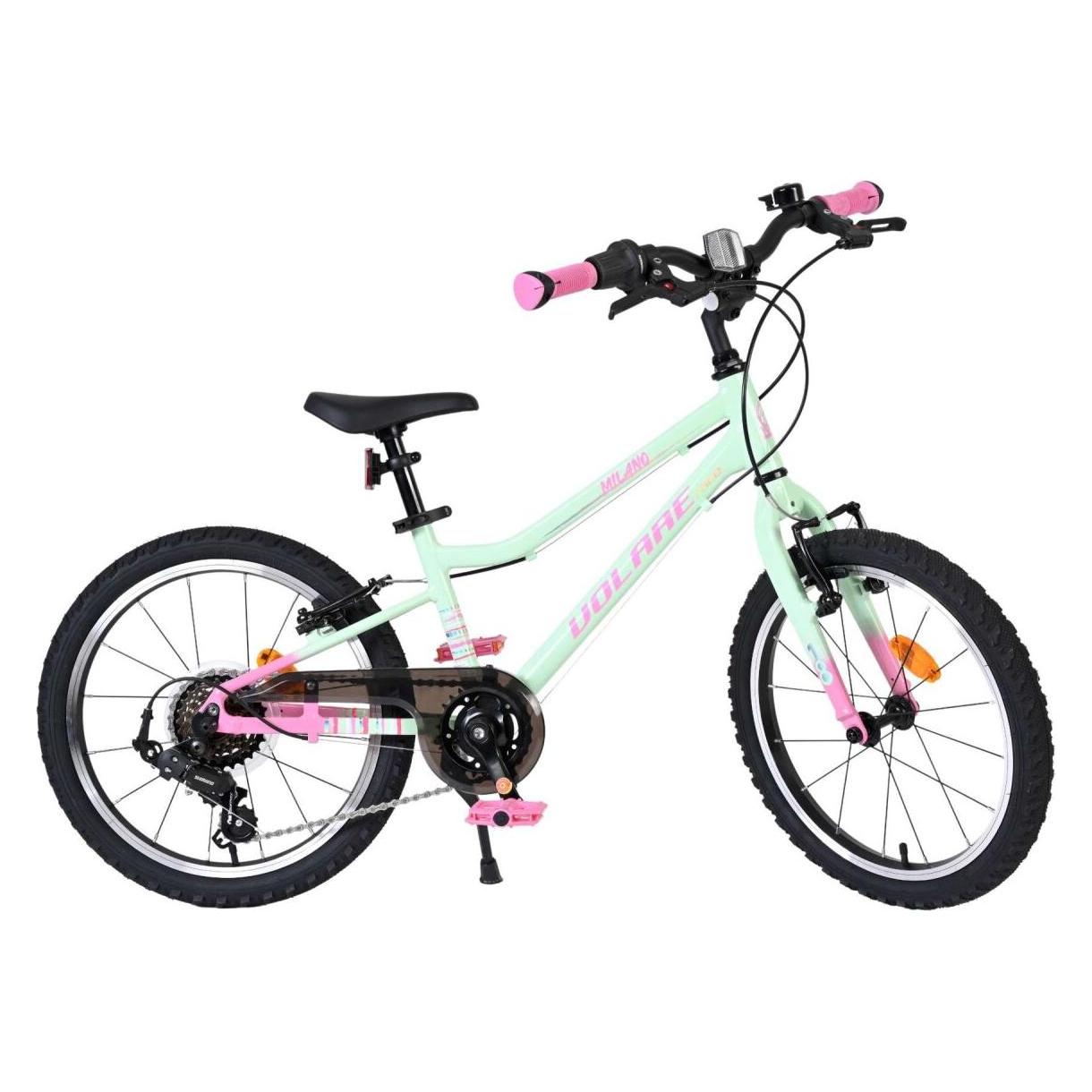 Volare Milano Kinderfahrrad Mädchen 18 Zoll mit Shimano Nexus 3, leichtem Rahmen und Mintgrün (18") (71815014)