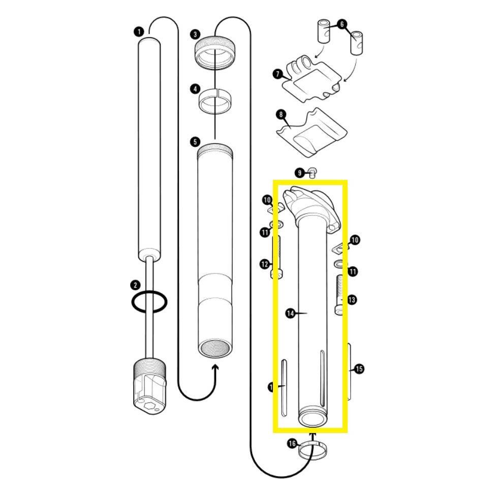 Crankbrothers Highline 11 Quill Assembly Schafteinheit, 30.9/31.6mm, 100mm (30.90 mm) (40294322)