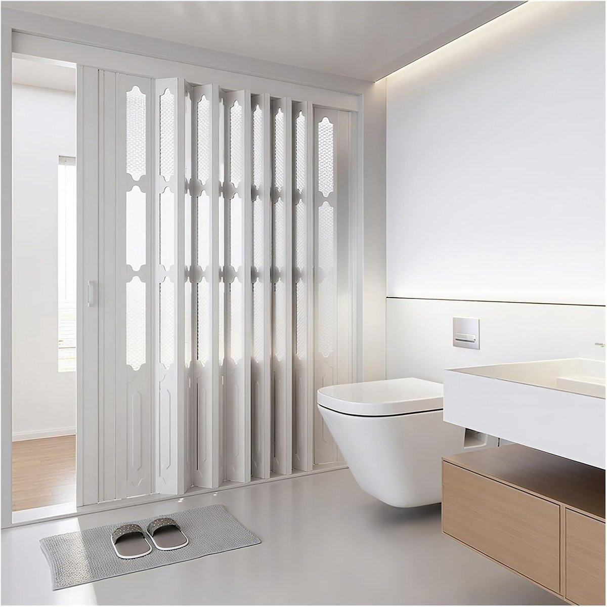 Modern PVC Vouwdeur Accordeongordijn Schuifwand - 127 x 203 cm
