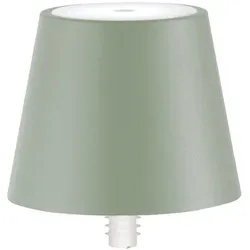 Poldina STOPPER Zafferano LED-Lampe wiederaufladbar und tragbar Salbeifarbe mit Akku bis zu 12 Stunden
