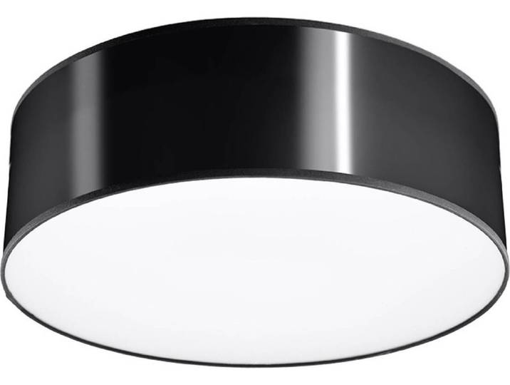 Plafonnier ARENA noir 1xE27 15W PVC 11x25x25cm Sollux Lighting