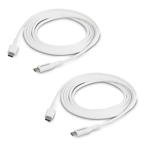 StarTech 2-pack USB-C laadkabels, 60W PD, 2 meter, Wit
